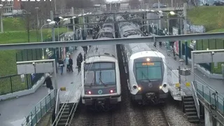 RER A Arrivée et Départ d'un mi2n et Arrivée d'un mi09 et Trajet