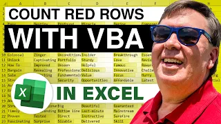 Excel - Count Red Rows Using a VBA Macro in Excel - Episode 1687