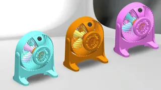 Mini Table Fan - Motion Electric Fan In SolidWorks  - Mô Phỏng Quạt Để Bàn