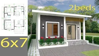 House Plans 6x7m with 2 bedrooms Full Plans