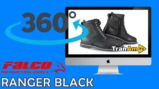 FALCO Ranger Black Motorcycle Boots - 360 HD | Bikerheadz.co.uk