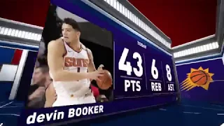 Devin Booker scores 43 points vs Blazers (2017-2018)