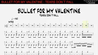 BULLET FOR MY VALENTINE - Tears don´t fall [DRUM SCORE]