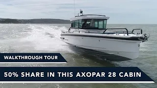 Purchase a 50% share of this Mk3 Axopar 28 Cabin - Walkthrough Tour and meet the owner!