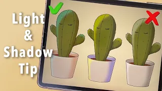 Совет по цвету света и тени для рисования | Учебник по цифровой иллюстрации