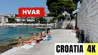 CROATIA 🇭🇷 [4K] HVAR — Walking Tour — JULY 2023