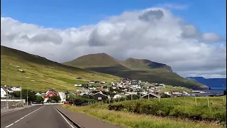 Driving on the Faroe Islands: Sørvágur towards Tórshavn