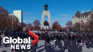 Moment of silence held at National Remembrance Day ceremony in Ottawa