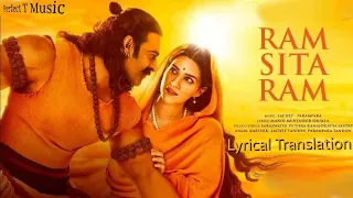 Ram Siya Ram (Lyrical Translation) Adipurush | Prabhas | Sachet-Parampara,Manoj Muntashir S |Om Raut