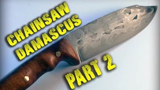 Chainsaw Damascus Knife - San Mai - part 2