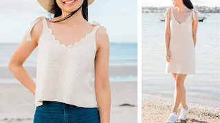 Scallop Tank Top + Dress Crochet Tutorial