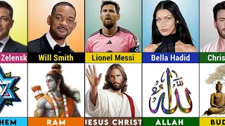 FAMOUS People and Their Gods🕉️☪️✝️☸️⚛️