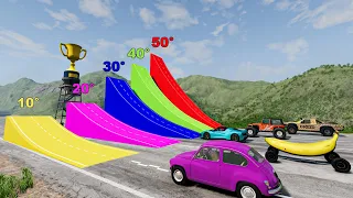 Beamng drive - Which Ramp gives Longest Jump?