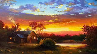 How I Paint Landscape Just By 4 Colors Oil Painting Landscape Step By Step 65 By Yasser Fayad