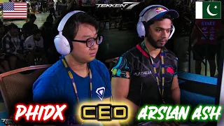 HYPE MATCH 😱- ARSLAN ASH (Kuni) 🇵🇰 vs 🇺🇸  PHIDX (Noctis) CEO 2023 - Top 32 | Tekken 7