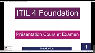 Présentation Formation ITIL4 Foundation en classe virtuelle - Formation ITIL en TUNISIE