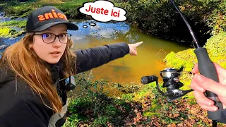 On pêche un trou d'eau au ver de terre et ça cache des belles surprises !! (feat @LeanaFishing)