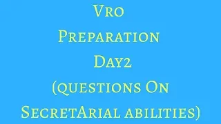 Telangana VRO Preparation Day2
