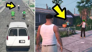 What Happens if You Follow CJ, Ryder & Big Smoke In GTA V? (Easter Egg)