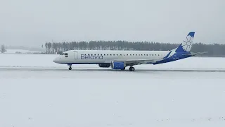 Руление , Взлет , Embraer E195 Belavia , EW-513PO , Minsk National Airport