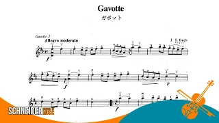 Gavotte - J.S. Bach | Violin Sheet Music | Suzuki Book | Partitura para Violino