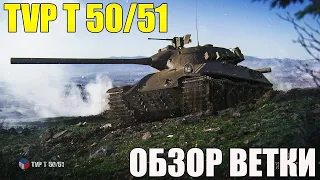 БЫСТРЫЙ ОБЗОР ВЕТКИ TVP T 50/51 WOT BLITZ. ОБЗОР ВСЕХ ТАНКОВ.