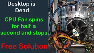 Symptom: CPU fan spins for half a second and stops hindi | 2023