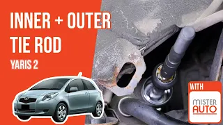 How to replace the inner and outer tie rod Yaris mk2 🚗