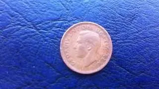 Coins : Canadian Penny 1950 Coin aka "one-cent piece" or "George VI Penny"