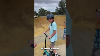 SCOOTER KID OVER COMES FEAR!