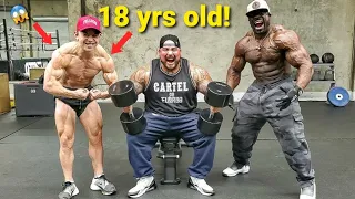 INSANE CHEST WORKOUT with 18 YEAR OLD TRISTYN LEE and KALI MUSCLE
