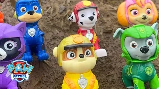 Paw Patrol Mighty Pups Covered in Mud and Paint Compilation - 45 MINUTES