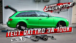 ПИЗ*А МОТОРУ! Свап AUDI A4 B8 на полный привод во дворе! Часть 2