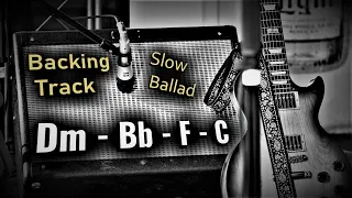 Slow ROCK BALLAD Backing Track D Minor | Dm Bb F C | Guitar Backing Track