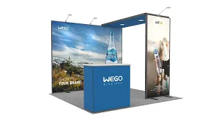 3x3 modular trade show booth display Installed animation.