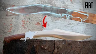 How to make an amazing KUKRI with a FIAT SPRING?!