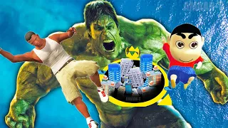 SHINCHAN PINCHAN vs HULK in HOLE.io EAT THE ENTIRE MAP | Franklin shinchan hole.io in hindi gameplay