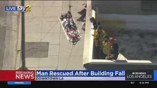 Man falls 4 floors onto homeless center's courtyard in downtown LA