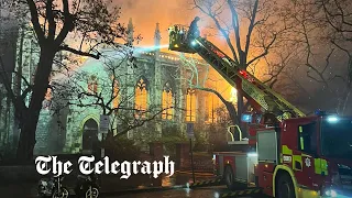 Fire rips through heritage-listed London church