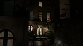 Luxurious Townhouse in Gramercy Neighborhood of Manhattan Lit Up at Night