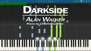 Alan Walker - Darkside (Piano Cover) ft. Au/Ra, Tomine Harket | Tutorial by LittleTranscriber