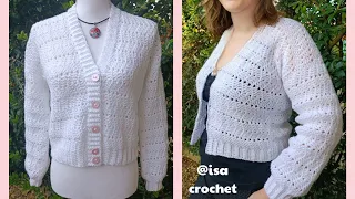 Tuto cardigan "Royal" au crochet + bande de boutonnage vidéo suivante(1)