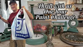 Thrift With Us at Goodwill Bins | Thrifted Home Decor One Hour Paint Challenge | Reselling