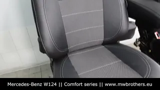 seat covers for Mercedes Benz W124 by MW Brothers Leather interior Comfort install
