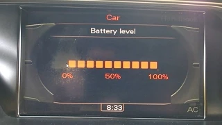 Audi A4, MY2011 - battery level display activation - vključitev prikaza stanja akumulatorja