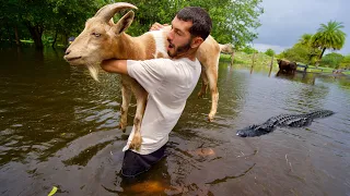 RESCUED! SAVING MY ANIMALS FROM DROWING IN A FLOOD!!