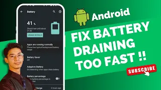 How to Fix Battery Draining Fast Android !