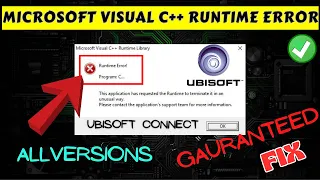 Microsoft visual C++ Runtime Error Ubisoft Connect FIX