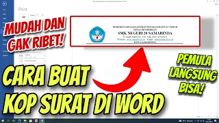 Cara Membuat Kop Surat di Word Untuk Pemula