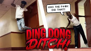 EXTREME DING DONG DITCH PART 29! **ANGRY HAITIAN MALE KAREN JUMPS OUT ROOM CONFUSED**